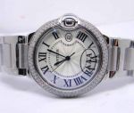 Fake Cartier Watches Sale - Ballon Bleu De Cartier Diamond Bezel Watch Medium Size 36mm
